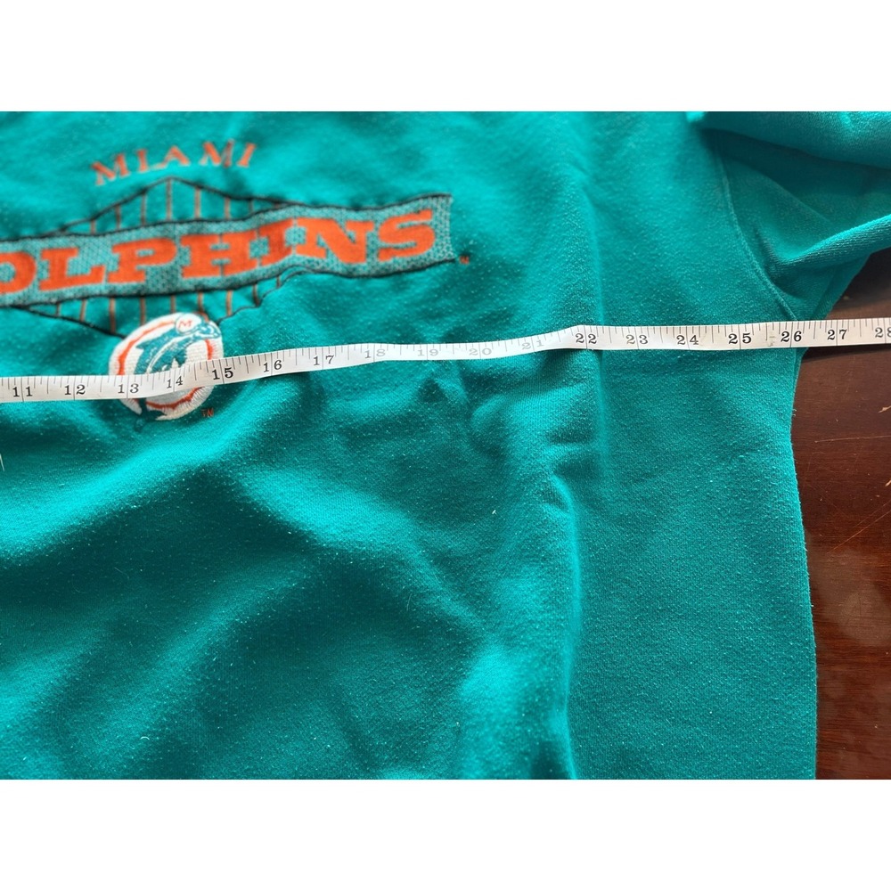 Vintage Miami Dolphins NFL Starter Crewneck Sweatshirt XXL Teal Orange - Picture 5 of 8